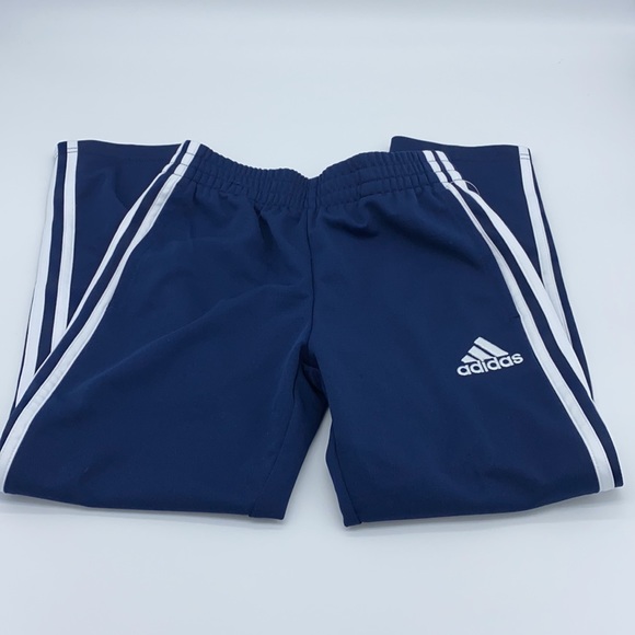 NWT ADIDAS 3 STRIPE TRAINING PANTS BOYS NAVY SIZE SMALL - Picture 2 of 7
